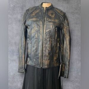 Unik Ultra Women's Leather Biker Jacket – Style 6831 MEDIUM
